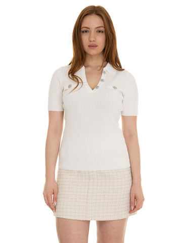 Polo manica corta  paula  Naturale Guess Donna