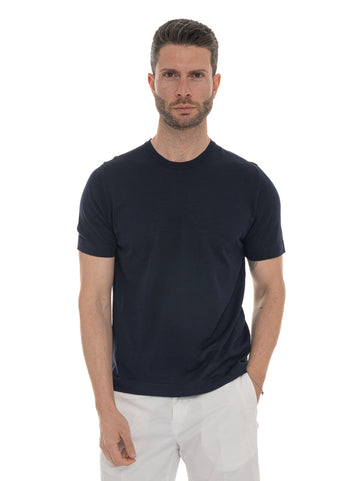 COTTONCREPE Blue Hindustrie Men's Jersey T-Shirt