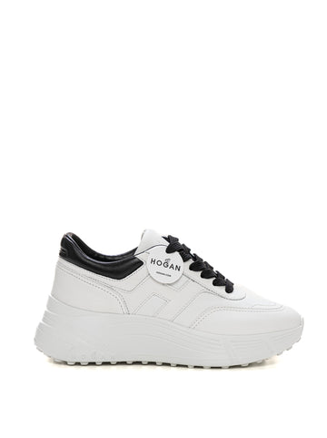 Hogan Women's Hyperlight Lace-Up Sneakers White-Black