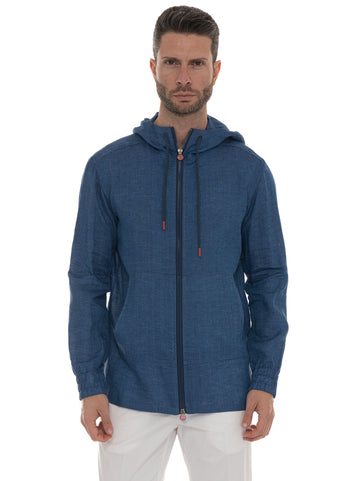 Felpa con cappuccio Azzurro Kiton Uomo