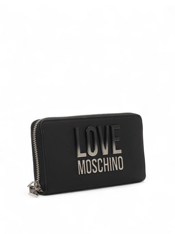 Portafoglio grande Nero Love Moschino Donna
