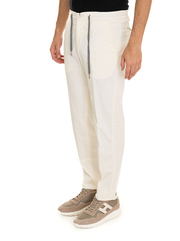 Pantalone modello jogger CARACCIOLO Latte Marco Pescarolo Uomo