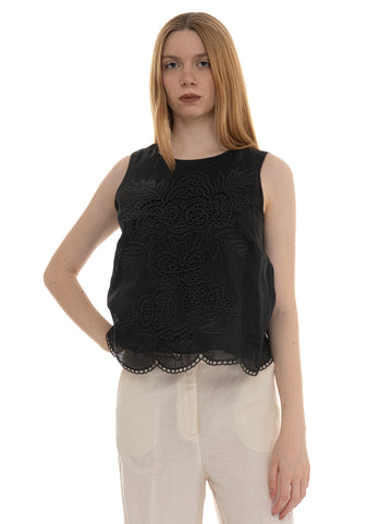 Top Efeso Nero Max Mara Studio Donna