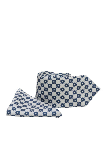 Cravatta Bianco-blu Napoleone Barba Uomo