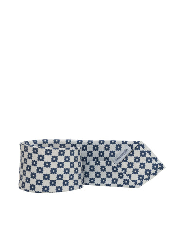 Cravatta Bianco-blu Napoleone Barba Uomo