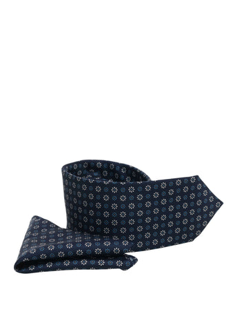 Cravatta in seta Blu Napoleone Barba Uomo