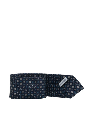 Cravatta in seta Blu Napoleone Barba Uomo