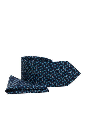 Cravatta in seta Blu Napoleone Barba Uomo