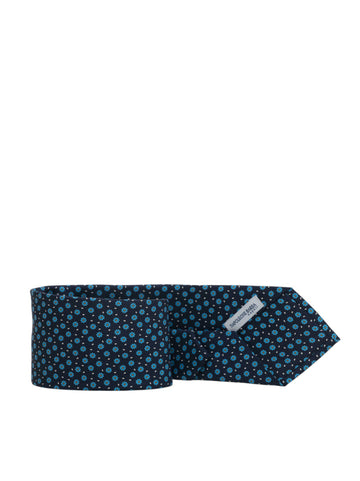 Cravatta in seta Blu Napoleone Barba Uomo
