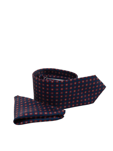 Cravatta in seta Blu-rosso Napoleone Barba Uomo