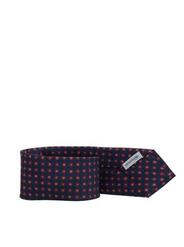 Cravatta in seta Blu-rosso Napoleone Barba Uomo