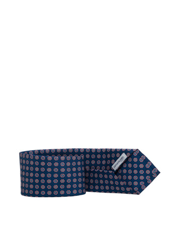 Cravatta in seta Blu-rosa Napoleone Barba Uomo