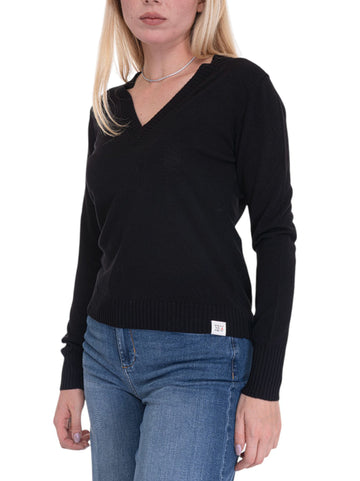 Pullover collo a V Janvi Nero Peuterey Donna