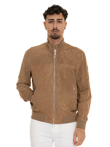 Giubbino in pelle SANDSSUEDEPE07 Beige Peuterey Uomo