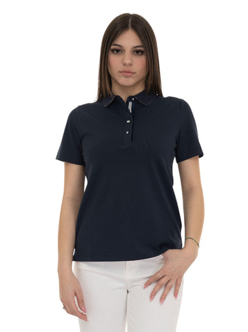 Polo mezza manica Blu Quality First Donna