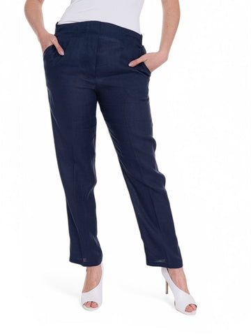Pantalone a sigaretta Blu Quality First Donna