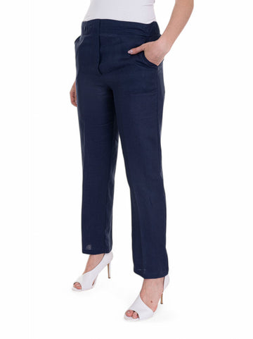 Pantalone a sigaretta Blu Quality First Donna
