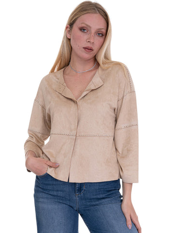Giacca 3 bottoni Nocciola Quality First Donna