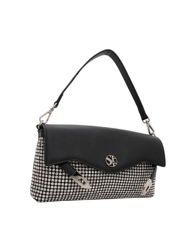 Borsa piccola  QUINY-TWINKLE- Nero Secret PonPon Donna