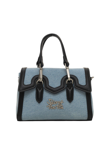 Borsa Denim-nero Secret PonPon Donna