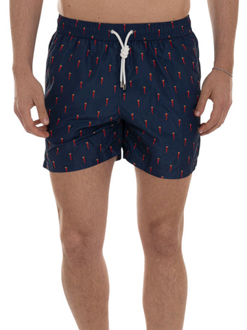 Boxer mare CAPRI-XMARE Blu-rosso Vincenzo De Lauziers Uomo