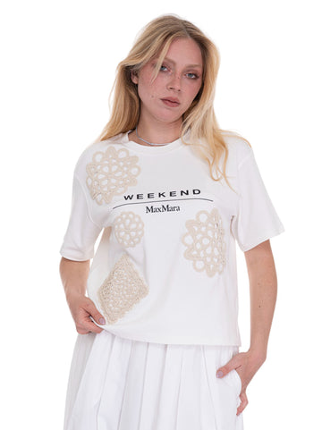 T-shirt Lecco Bianco-beige Weekend Max Mara Donna