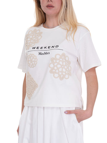 T-shirt Lecco Bianco-beige Weekend Max Mara Donna