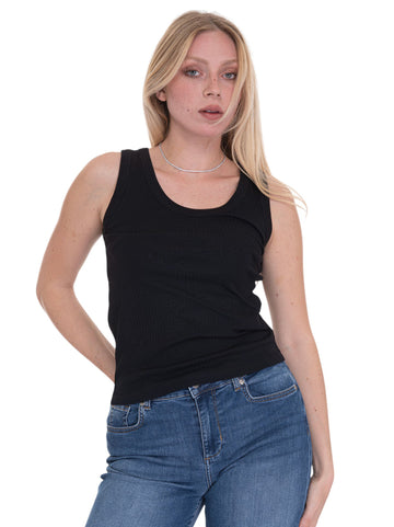 Canotta a costina Multic Nero Weekend Max Mara Donna