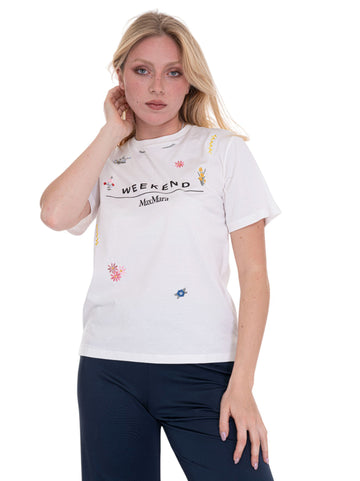T-shirt Olga Bianco Weekend Max Mara Donna