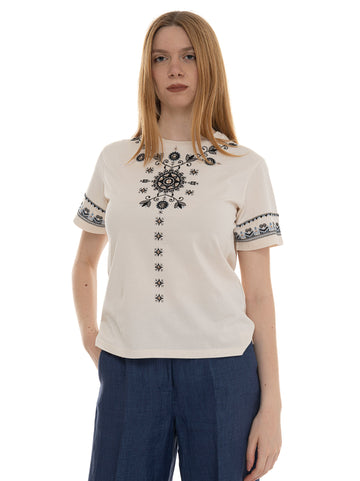 T-shirt mezza manica Olga Beige Weekend Max Mara Donna