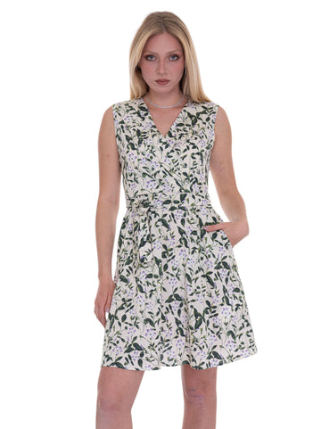 Abito in cotone Osiris Verde-bianco Weekend Max Mara Donna