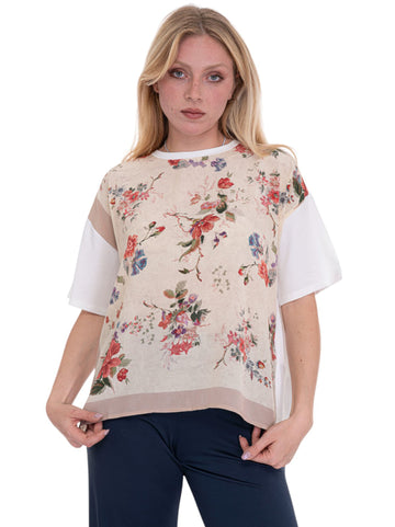 T-shirt Pampas Bianco-beige Weekend Max Mara Donna