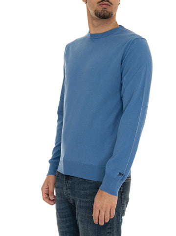 Pullover girocollo Azzurro Woolrich Uomo