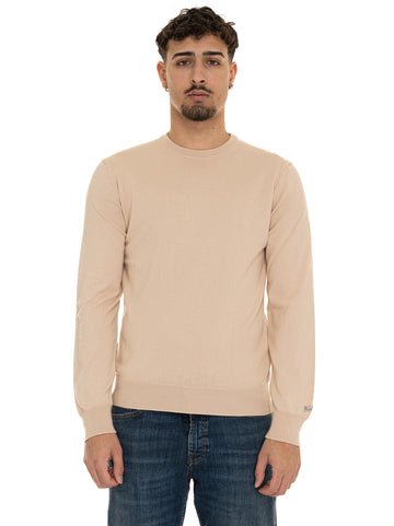 Pullover girocollo Beige Woolrich Uomo