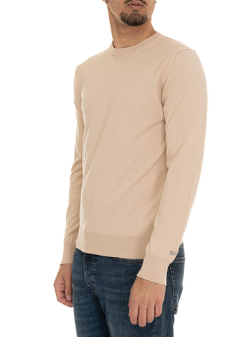Pullover girocollo Beige Woolrich Uomo
