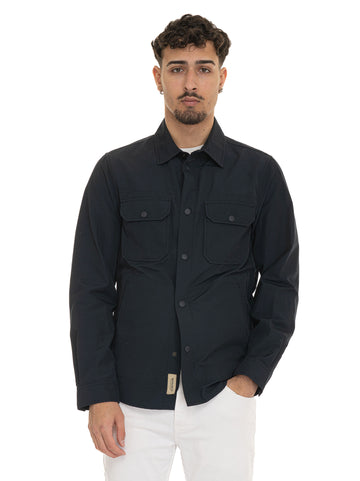 Overshirt Blu Woolrich Uomo