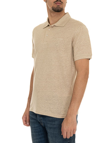 Polo mezza manica Beige Woolrich Uomo
