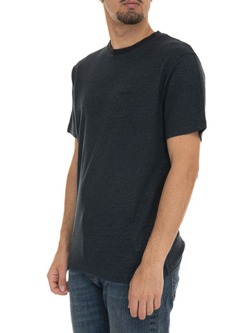 T-shirt girocollo Blu Woolrich Uomo
