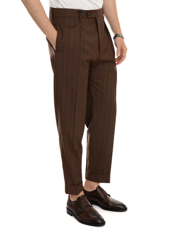 Pantalone modello chino CHIAIA Marroncino Berwich Uomo