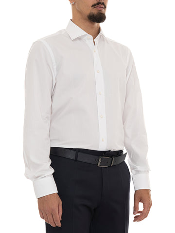 Camicia classica da uomo H-DAVID-SPREAD-DB Bianco BOSS Uomo