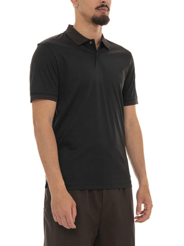 Polo Nero BOSS Uomo