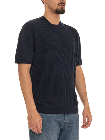 Maglia girocollo KAJORDINO Blu BOSS Uomo