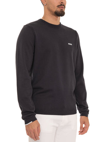 Maglia girocollo KN-EVER-X-CN Blu BOSS Uomo