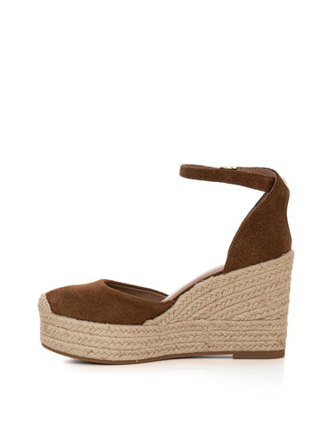 Sandalo con zeppa Marrone BOSS Donna