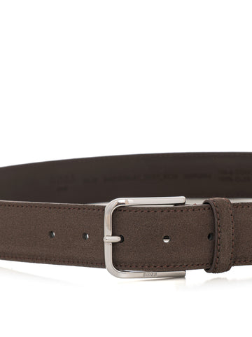 Cintura in camoscio MADISON-B1 Marrone BOSS Uomo