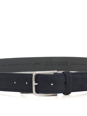Cintura in camoscio MADISON-B1 Blu BOSS Uomo
