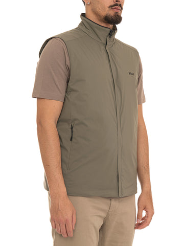 Gilet in tessuto OW-LITE-X-VEST Verde BOSS Uomo