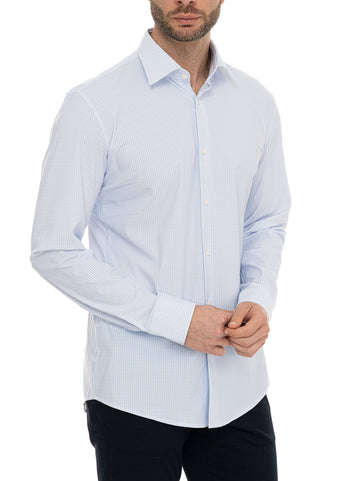 Camicia casual : P-HANK Celeste BOSS Uomo
