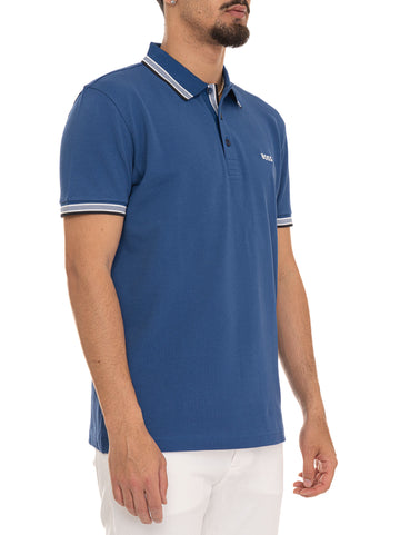 Paddy Short Sleeve Piqué Polo Shirt, Bluette BOSS Men