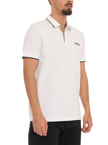 Polo in cotone piquet Bianco BOSS Uomo